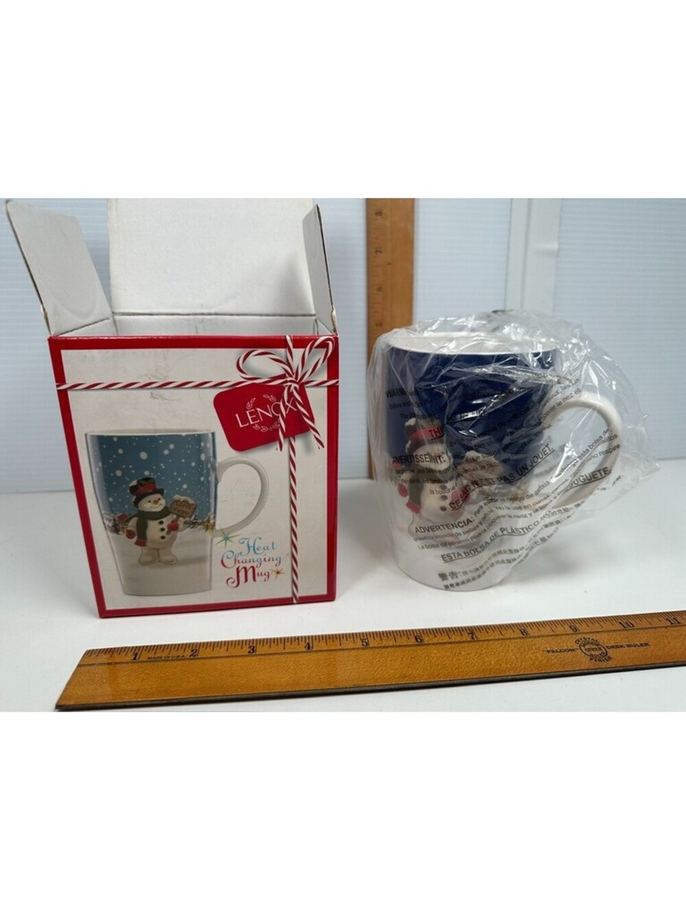 Lenox Snowman Heat Changing Mug Magic 16oz Holiday Christmas Holiday Snow